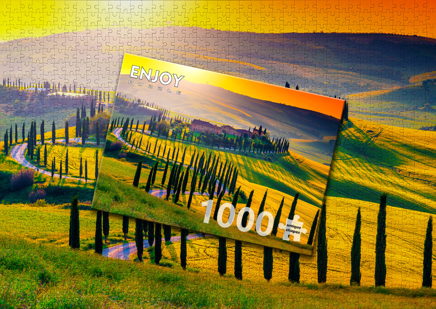 1000 Pieces Jigsaw Puzzle - Tuscany Sunset (2082)