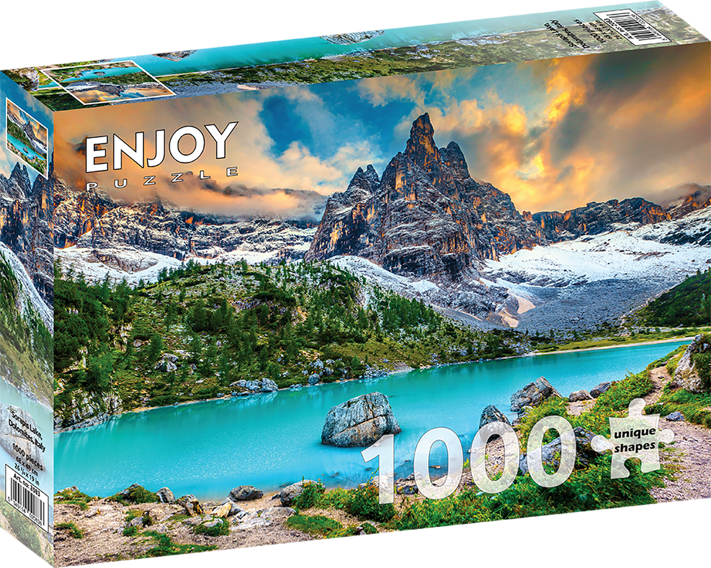 1000 Pieces Jigsaw Puzzle - Sorapis Lake, Dolomites, Italy (2083)