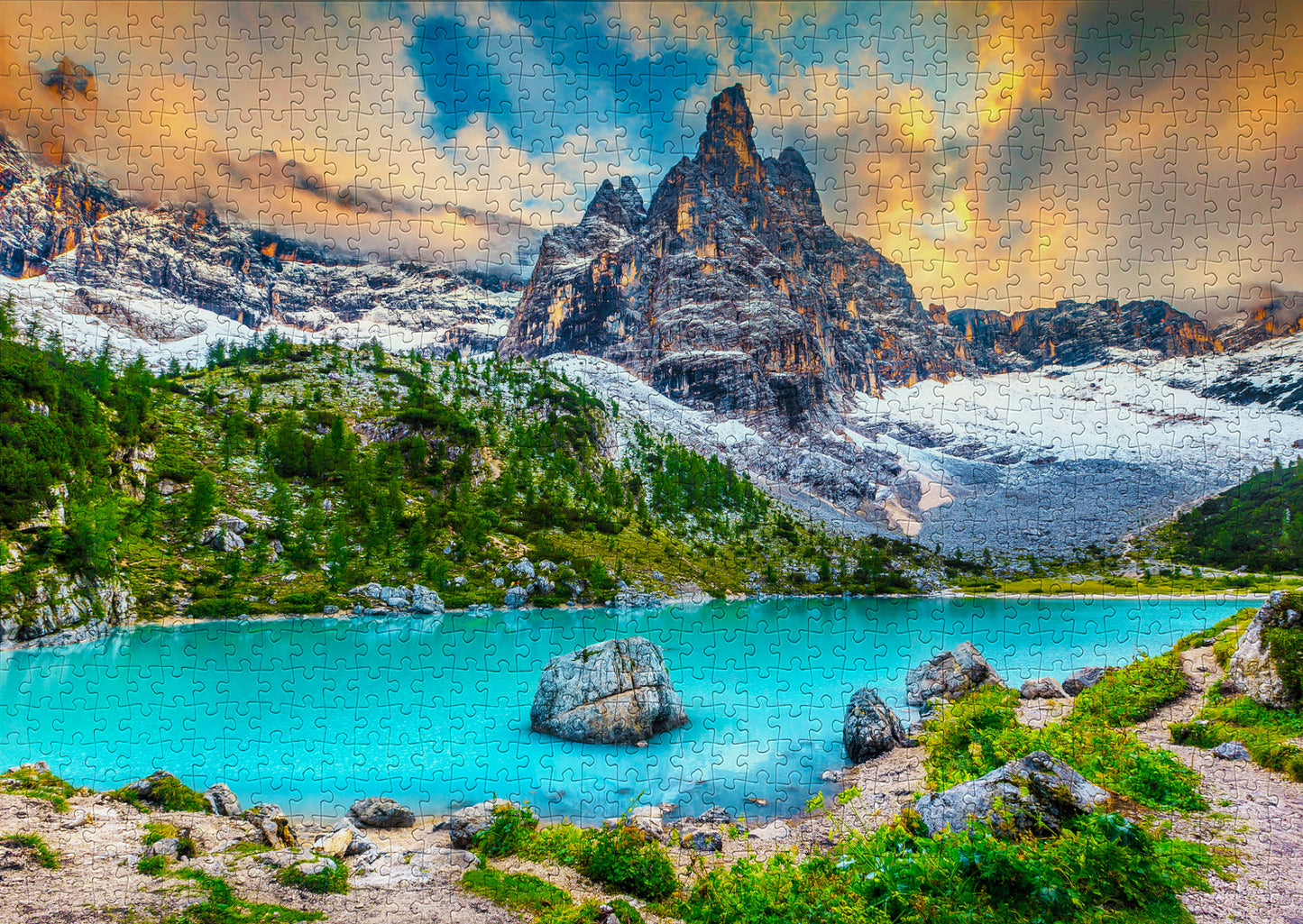 1000 Pieces Jigsaw Puzzle - Sorapis Lake, Dolomites, Italy (2083)