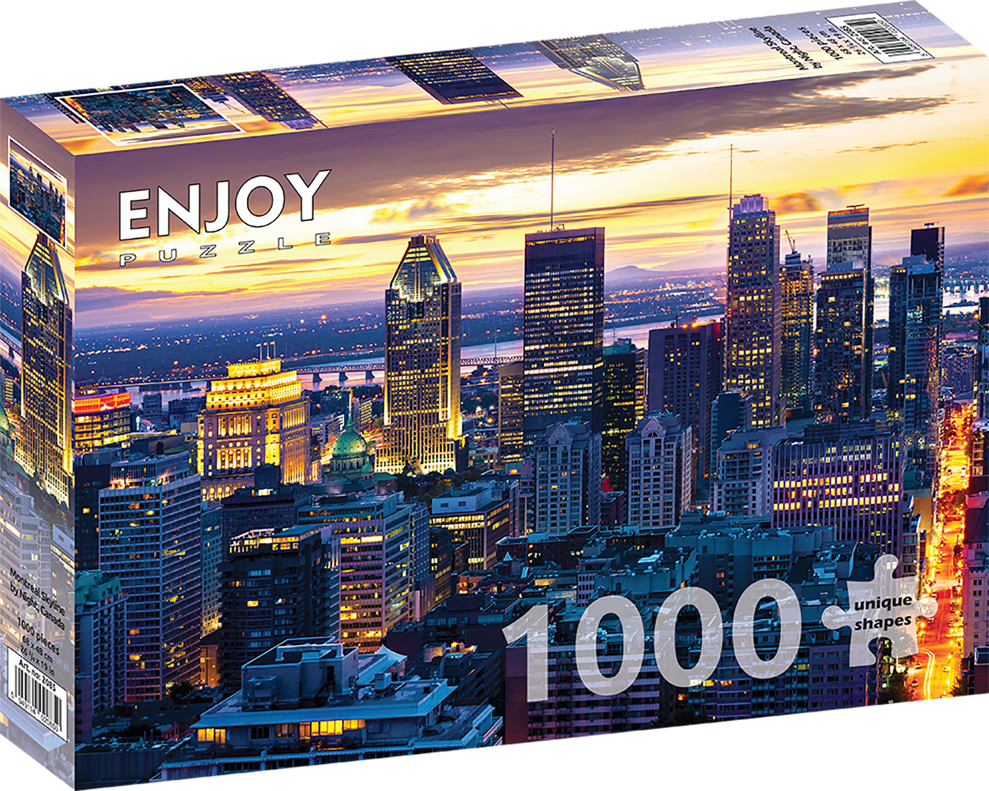 1000 Pieces Jigsaw Puzzle - Montreal Skyline by Night, Canada (2085)