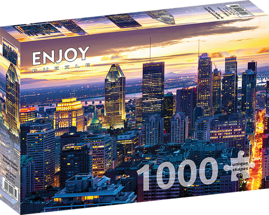 1000 Pieces Jigsaw Puzzle - Montreal Skyline by Night, Canada (2085)