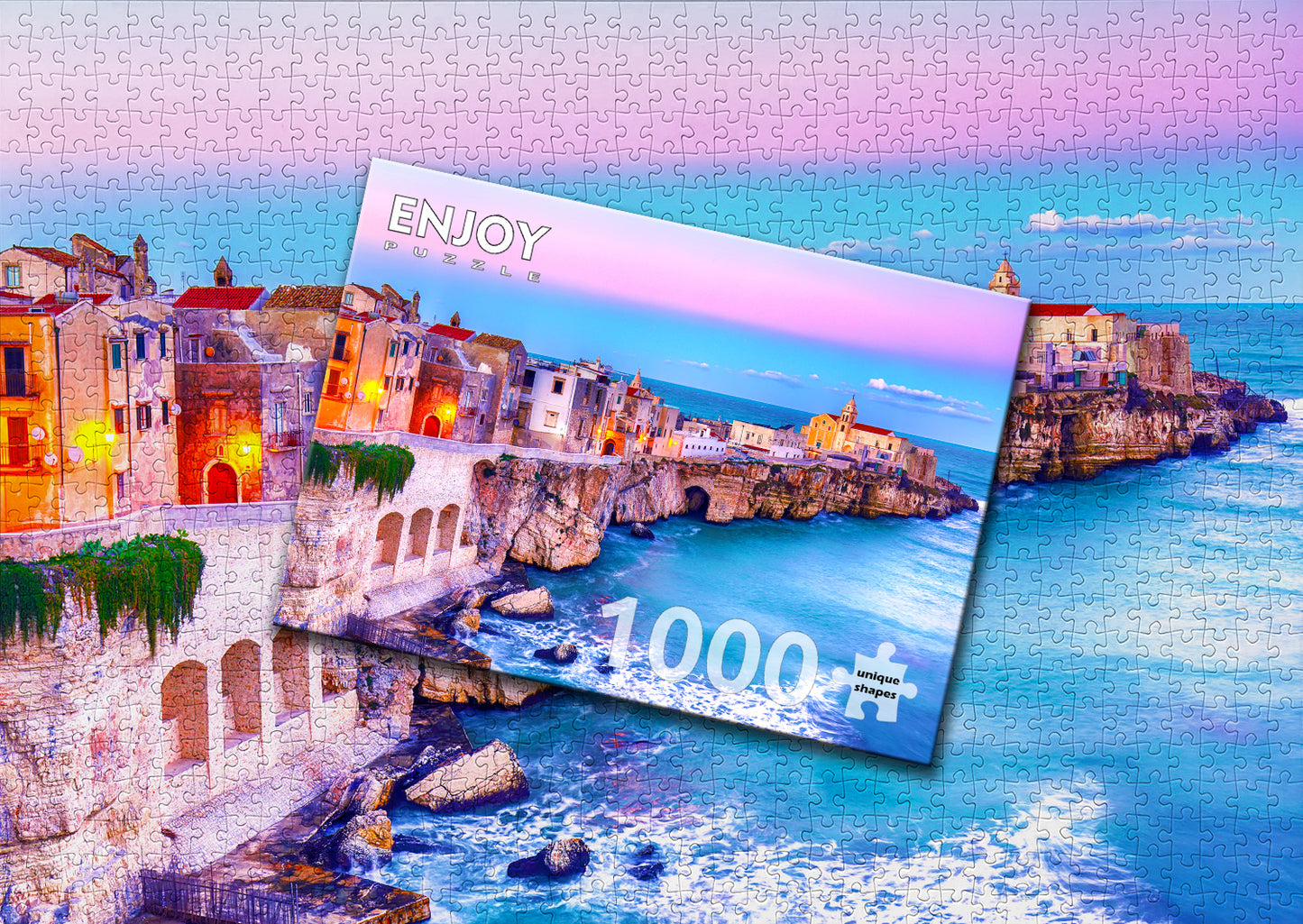 1000 Pieces Jigsaw Puzzle - Vieste on the Rocks, Italy (2086)