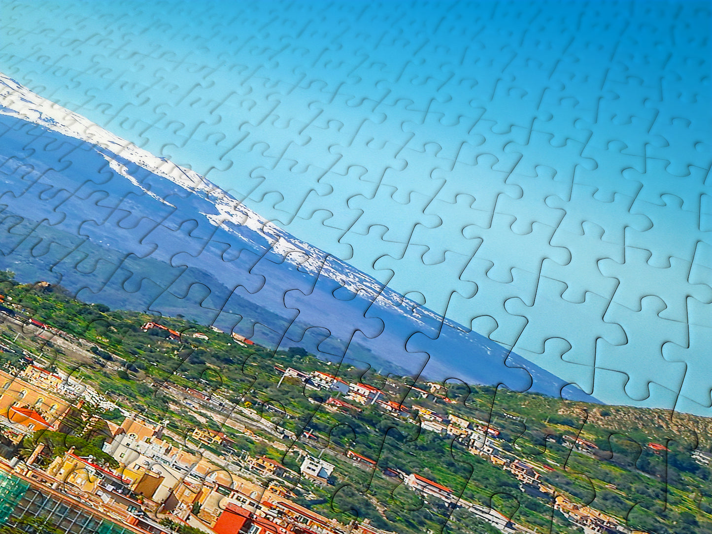 1000 Pieces Jigsaw Puzzle - Etna Volcano and Taormina, Sicily (2087)