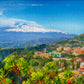 1000 Pieces Jigsaw Puzzle - Etna Volcano and Taormina, Sicily (2087)