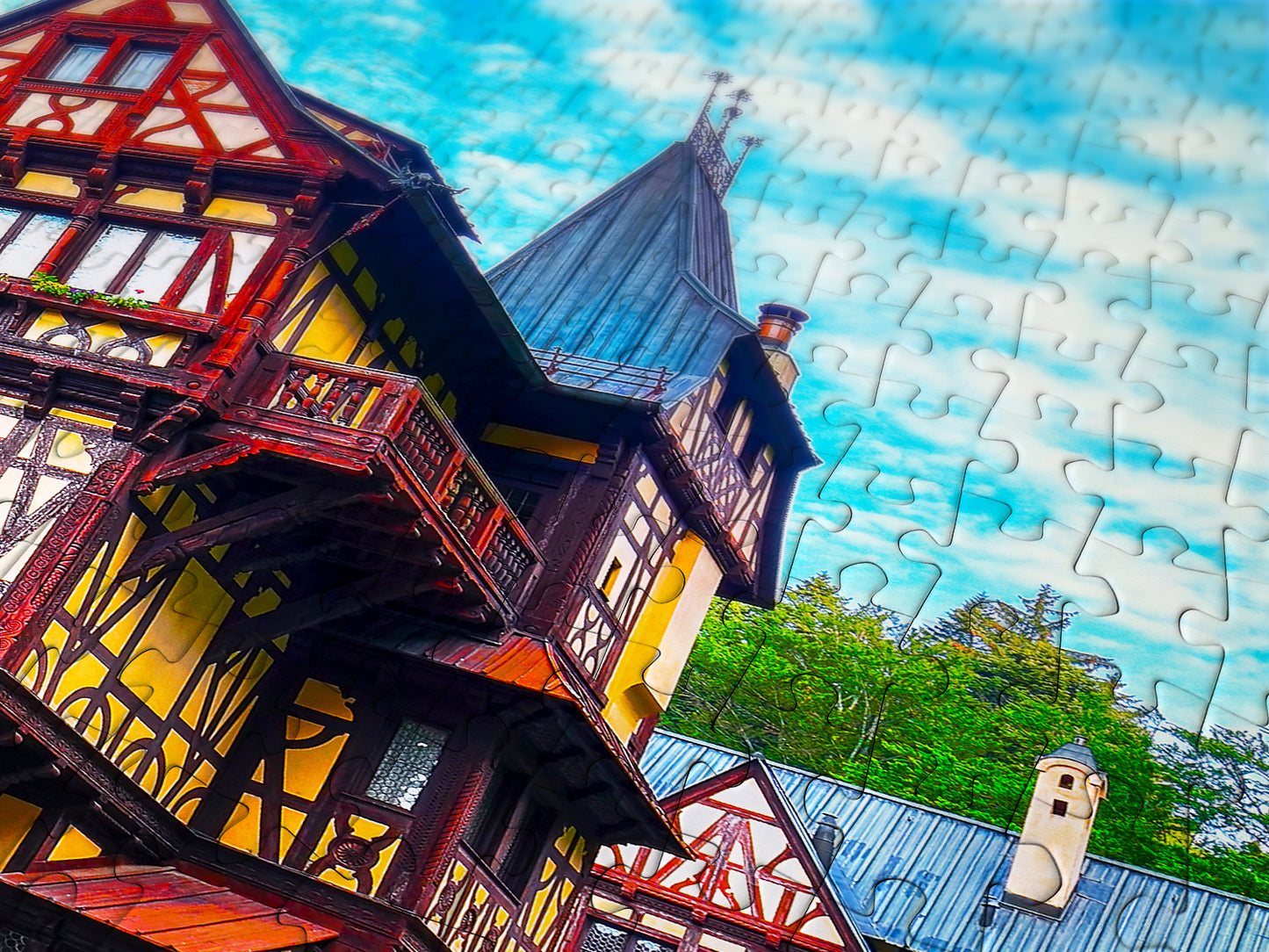 1000 Pieces Jigsaw Puzzle - Royal Residence, Sinaia, Romania (2088)