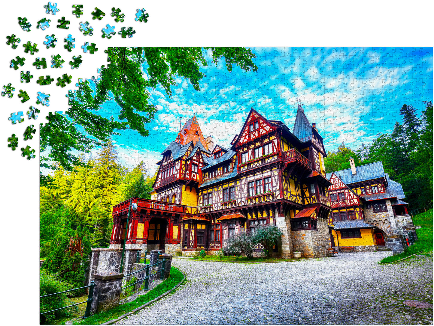 1000 Pieces Jigsaw Puzzle - Royal Residence, Sinaia, Romania (2088)
