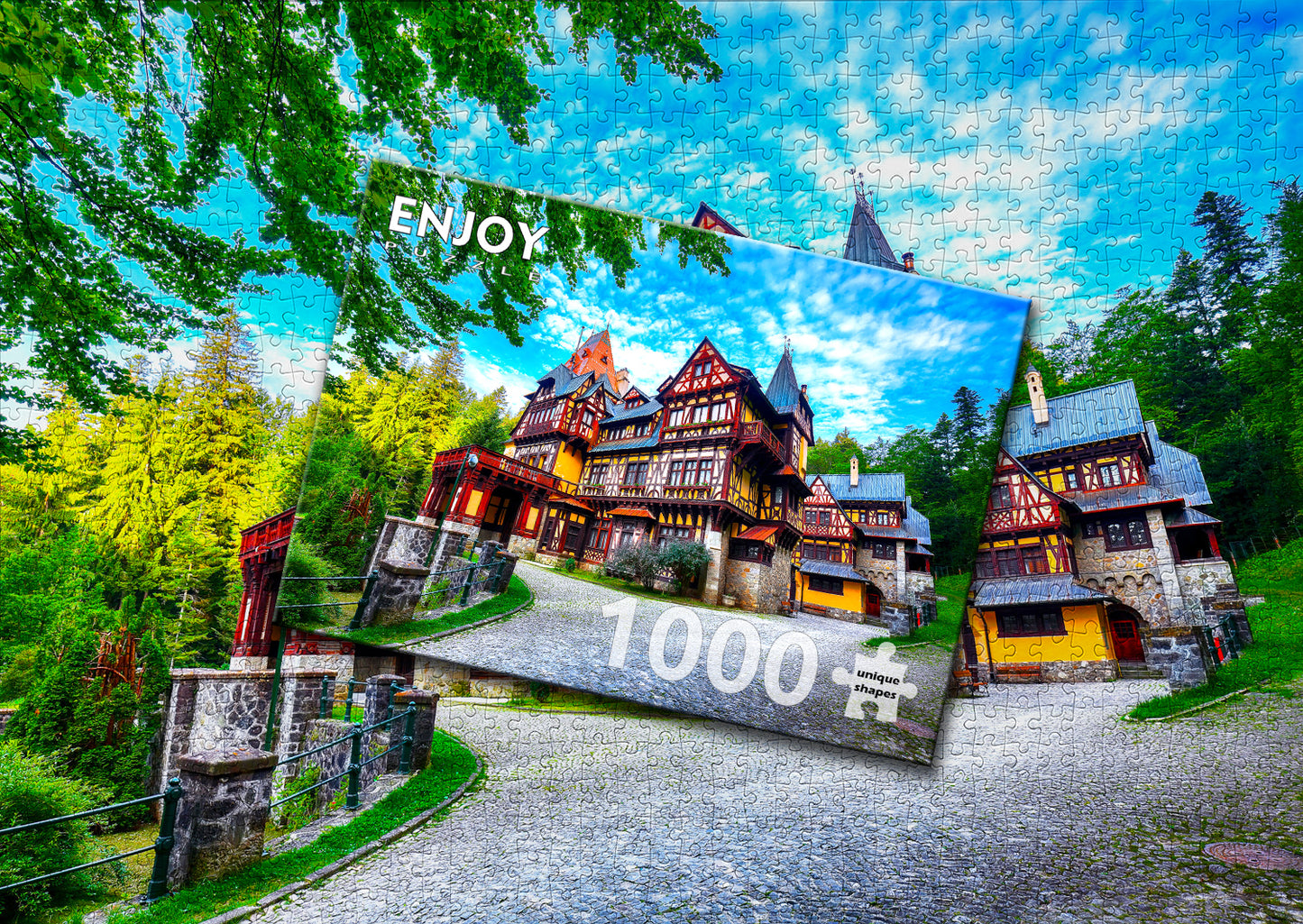 1000 Pieces Jigsaw Puzzle - Royal Residence, Sinaia, Romania (2088)