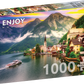 1000 Pieces Jigsaw Puzzle - Hallstatt Town at Sunset, Austria (2089)