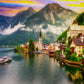 1000 Pieces Jigsaw Puzzle - Hallstatt Town at Sunset, Austria (2089)