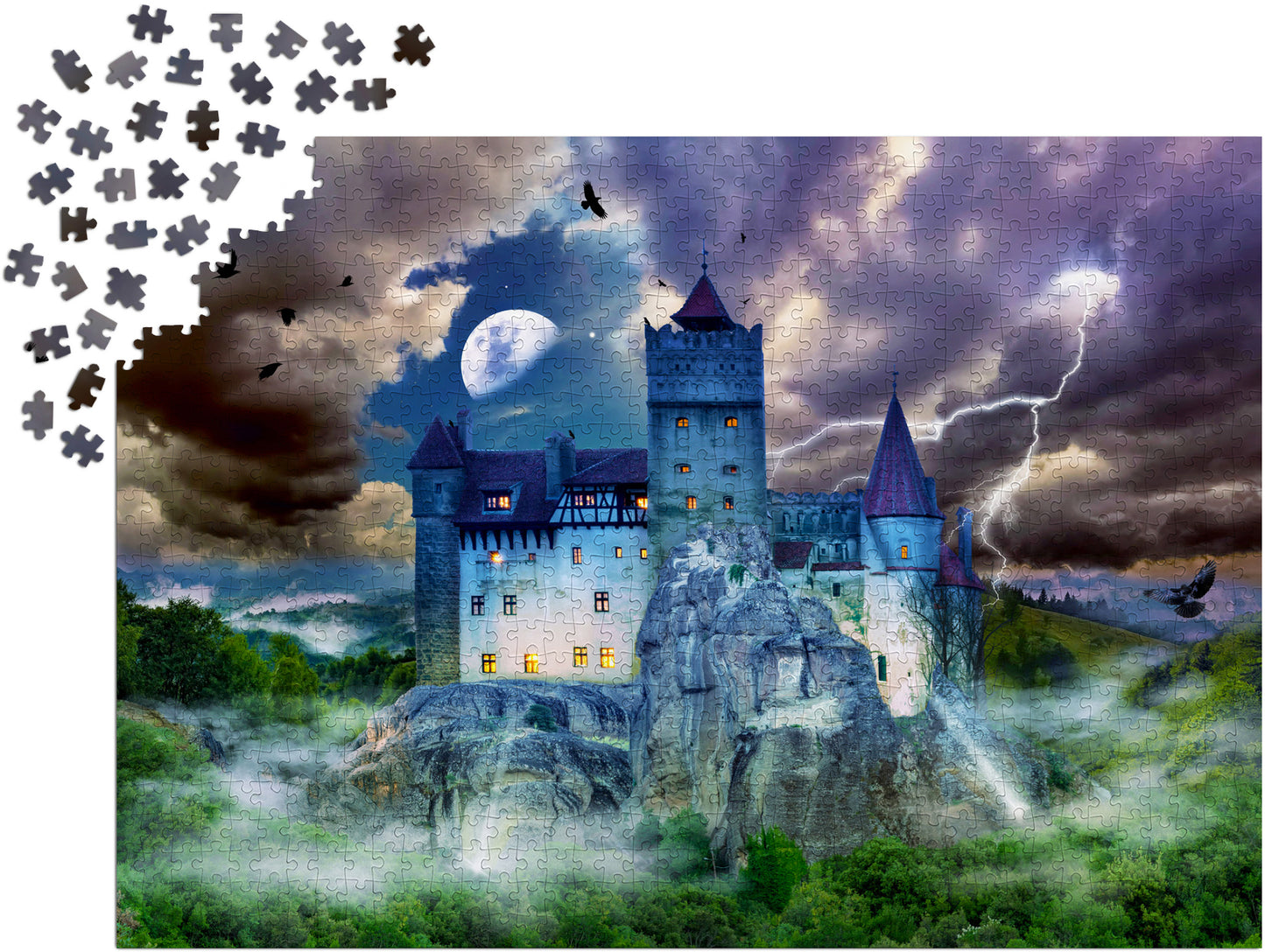 1000 Pieces Jigsaw Puzzle - Scary Dracula's Castle (2090)