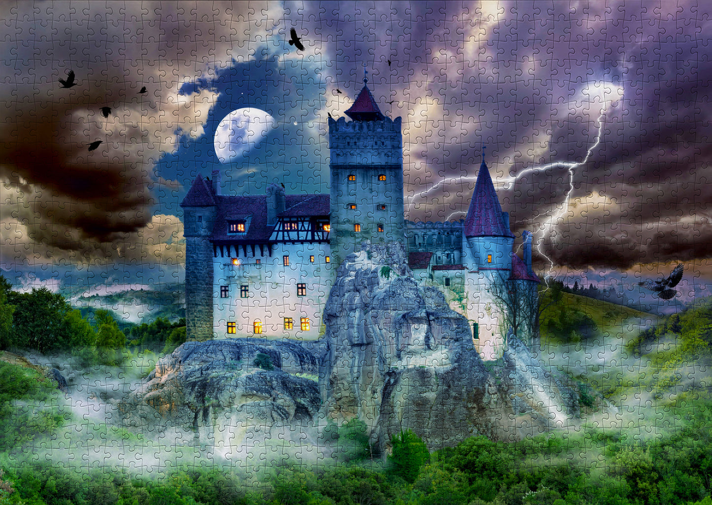 1000 Pieces Jigsaw Puzzle - Scary Dracula's Castle (2090)