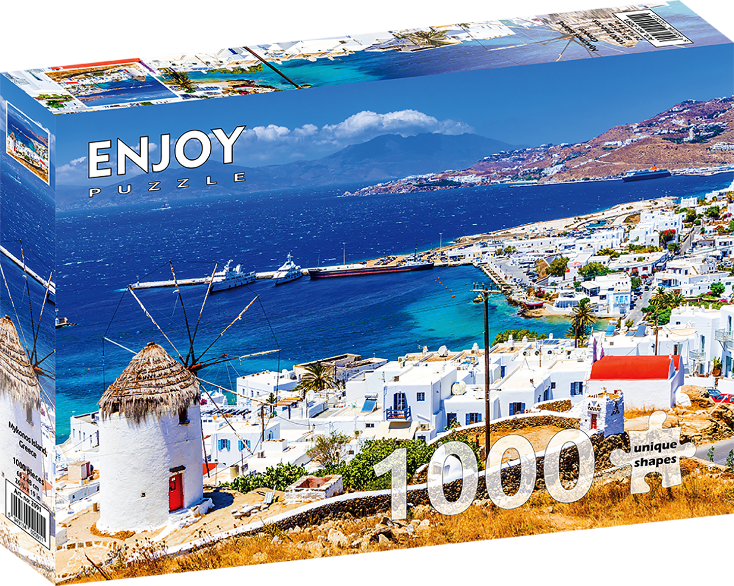 1000 Pieces Jigsaw Puzzle - Mykonos Island, Greece (2091)