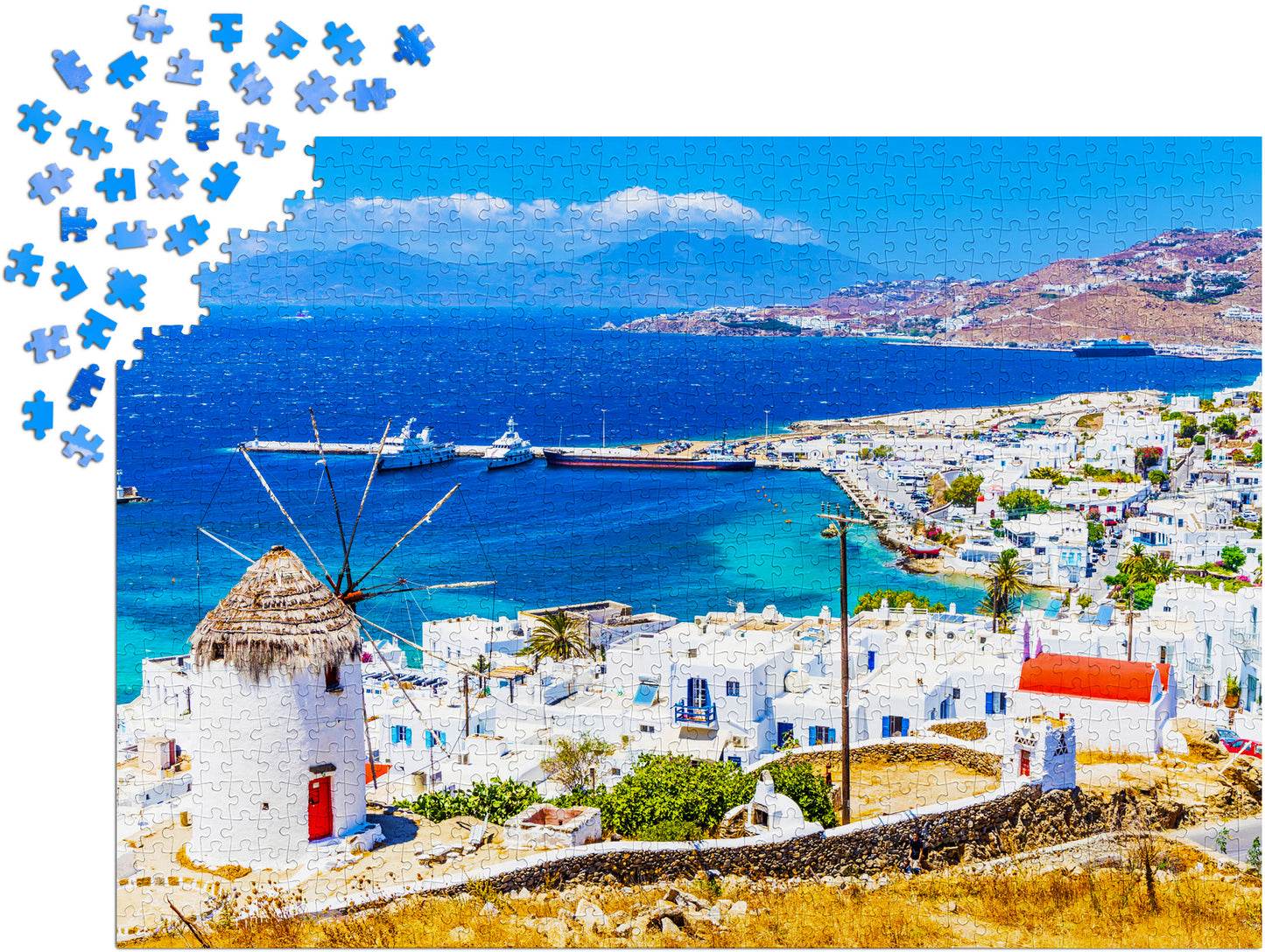 1000 Pieces Jigsaw Puzzle - Mykonos Island, Greece (2091)
