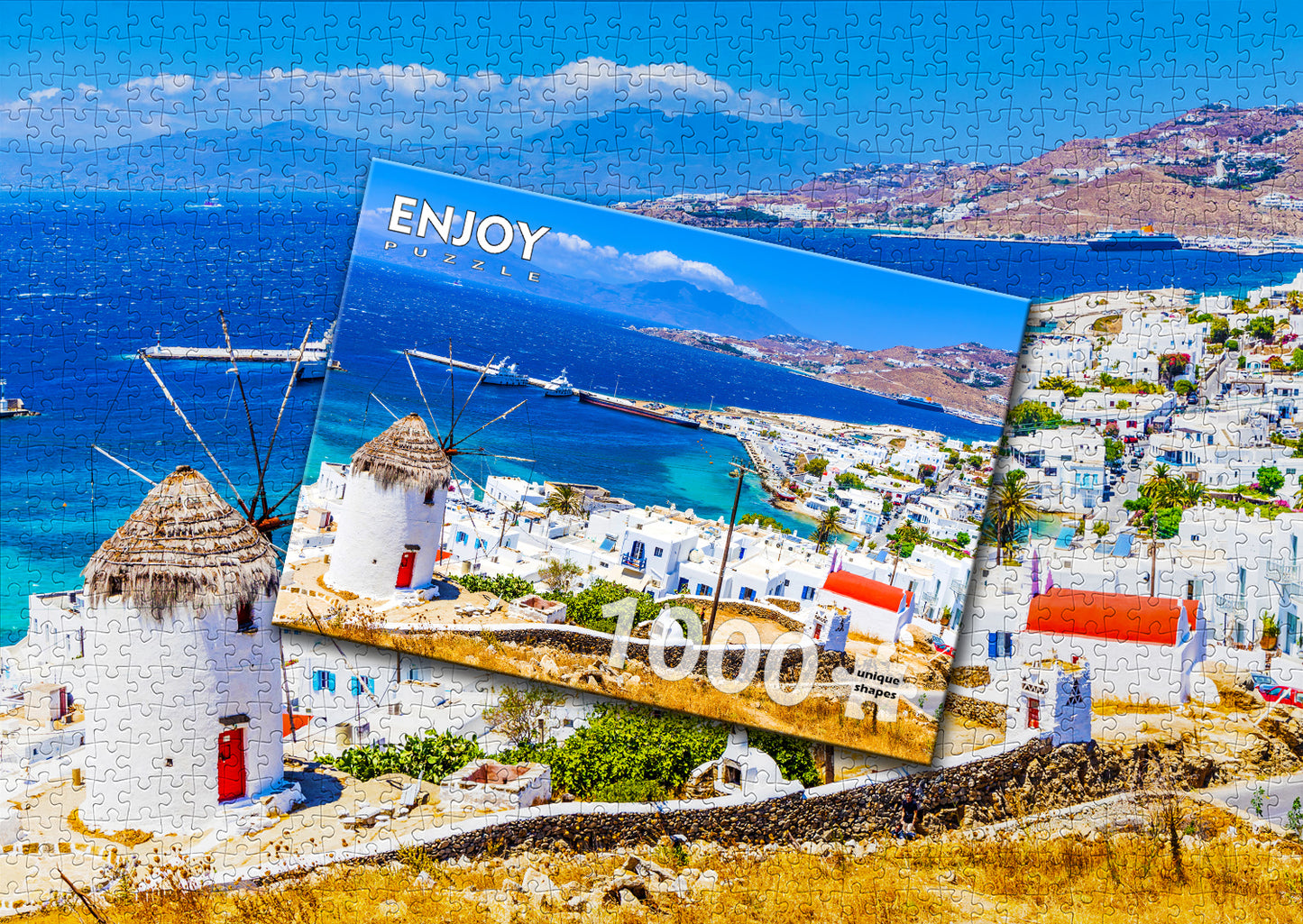 1000 Pieces Jigsaw Puzzle - Mykonos Island, Greece (2091)