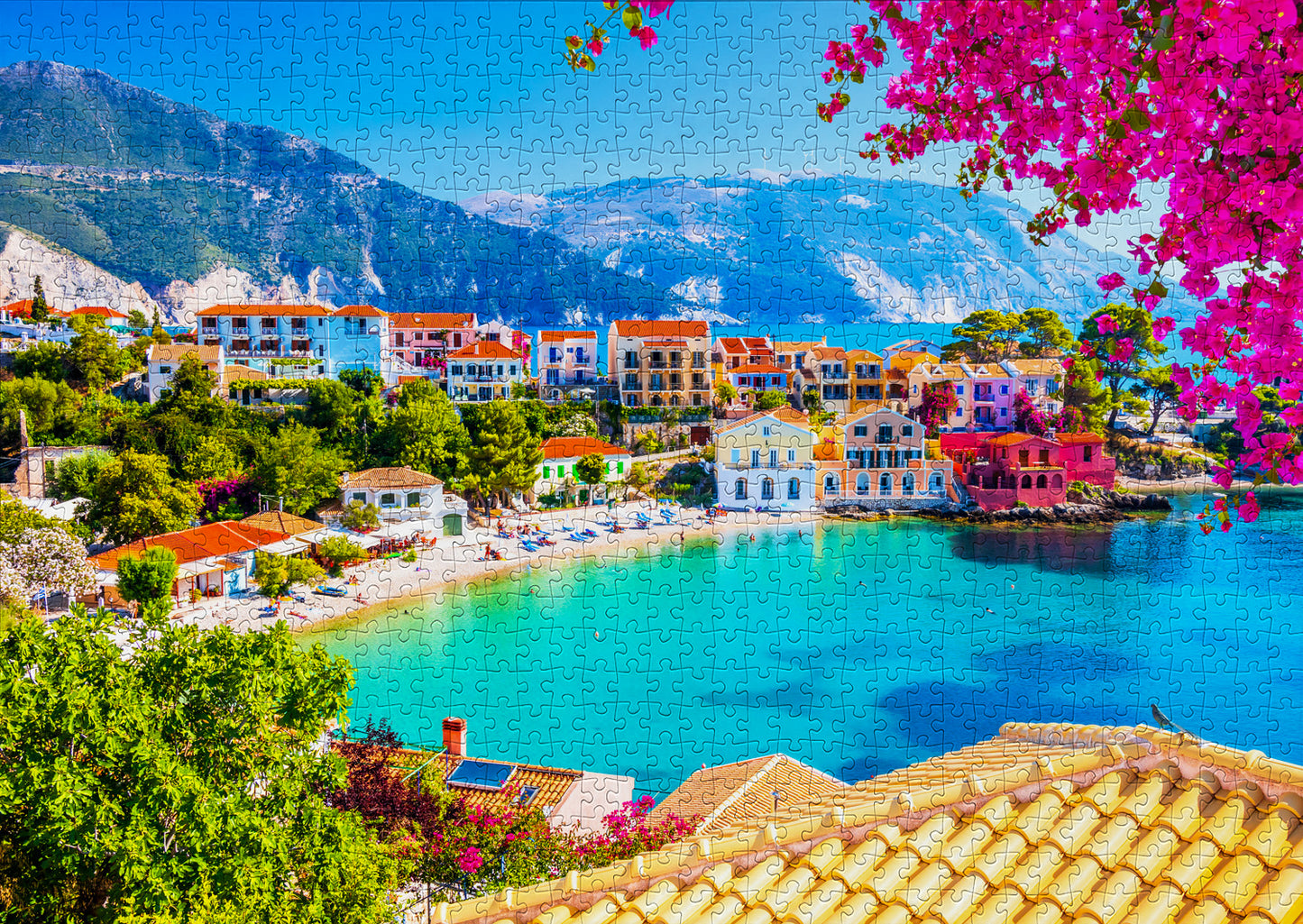 1000 Pieces Jigsaw Puzzle - Assos Village in Cephalonia, Greece (2092)