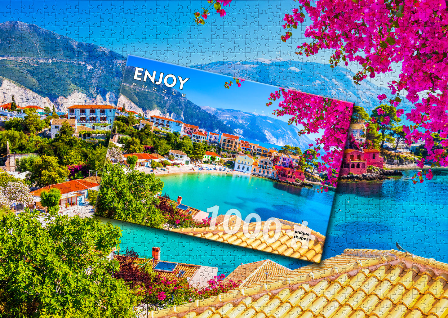 1000 Pieces Jigsaw Puzzle - Assos Village in Cephalonia, Greece (2092)