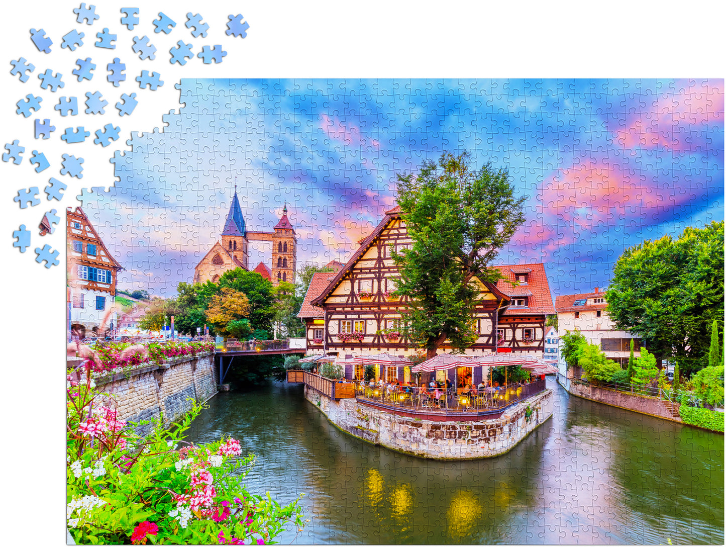 1000 Pieces Jigsaw Puzzle - Esslingen am Neckar, Germany (2094)