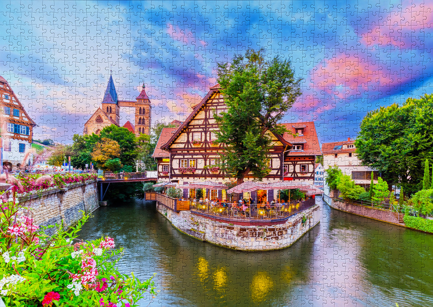 1000 Pieces Jigsaw Puzzle - Esslingen am Neckar, Germany (2094)
