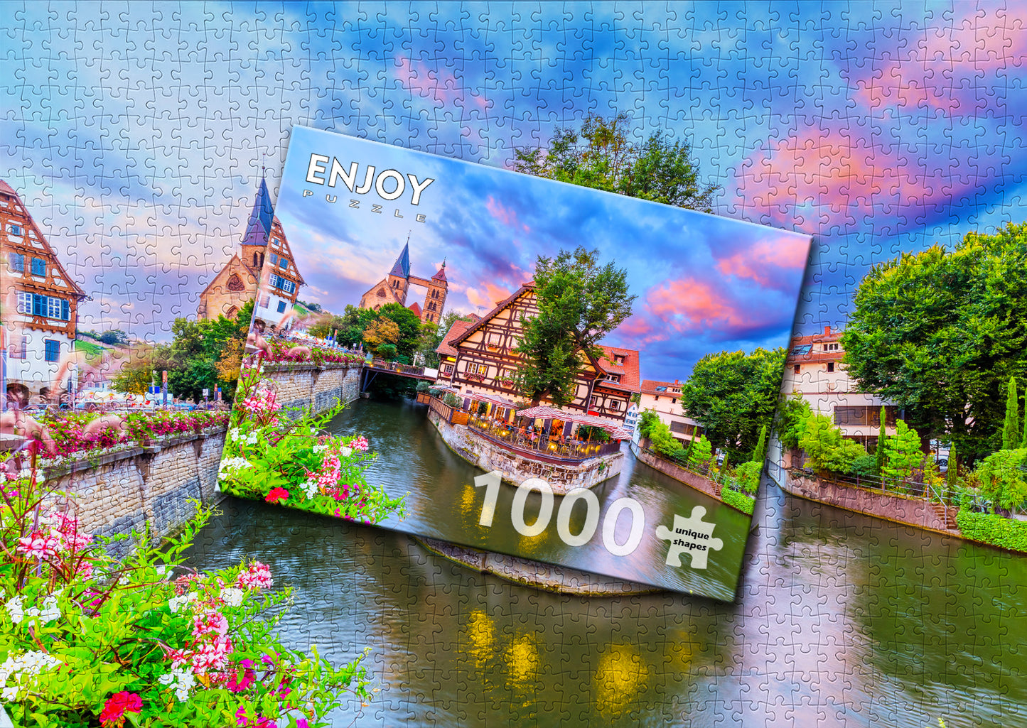 1000 Pieces Jigsaw Puzzle - Esslingen am Neckar, Germany (2094)