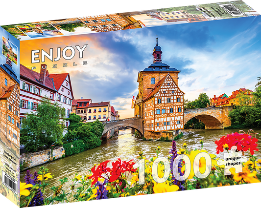 1000 Pieces Jigsaw Puzzle - Bamberg Old Town, Germany (2095)