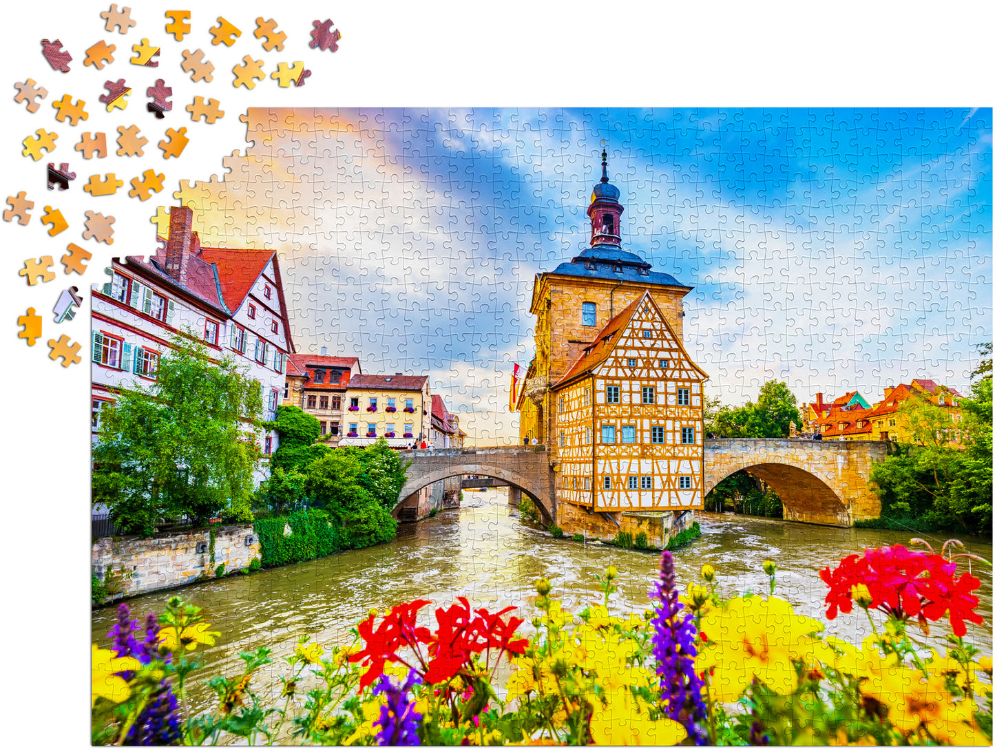 1000 Pieces Jigsaw Puzzle - Bamberg Old Town, Germany (2095)