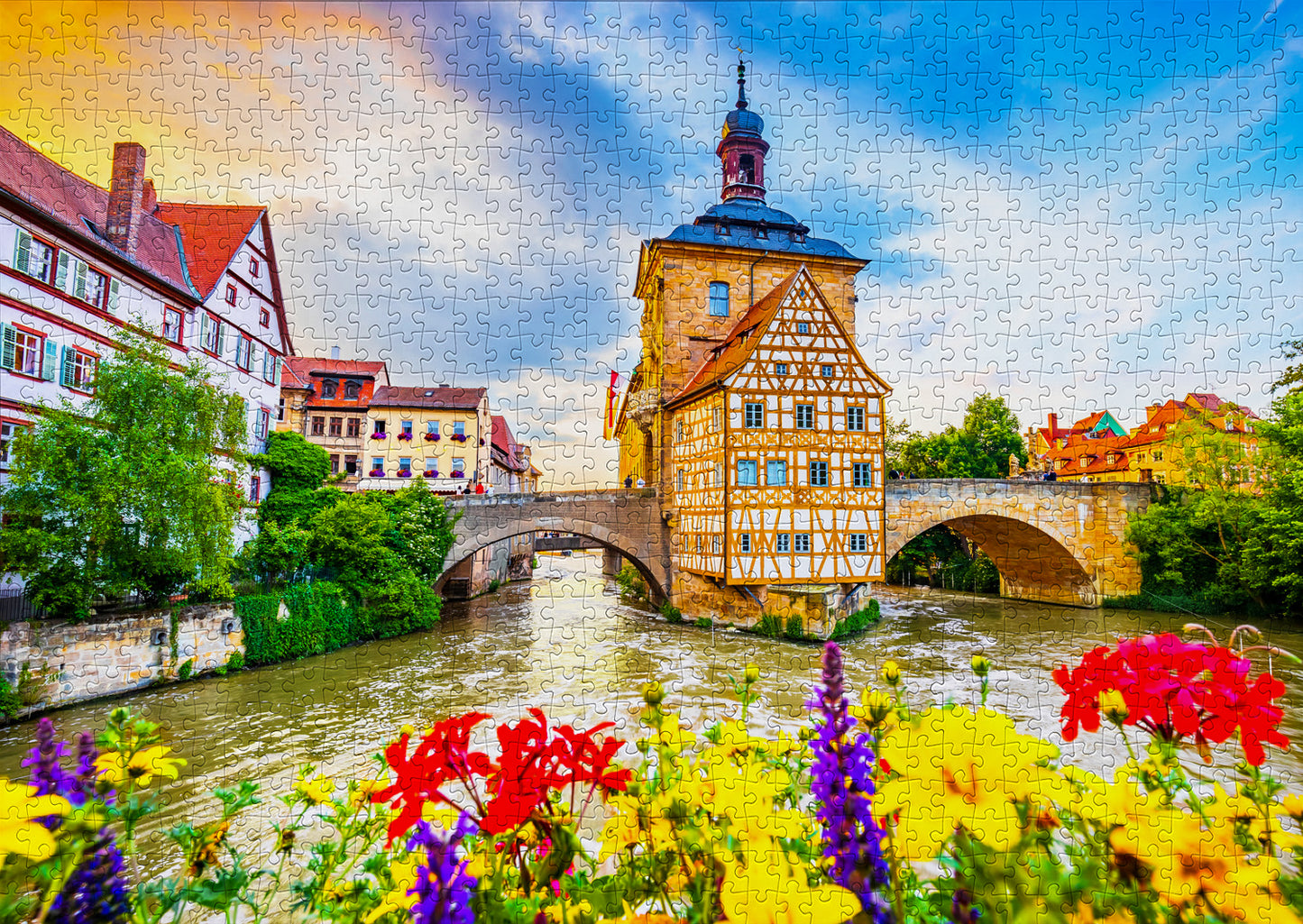 1000 Pieces Jigsaw Puzzle - Bamberg Old Town, Germany (2095)