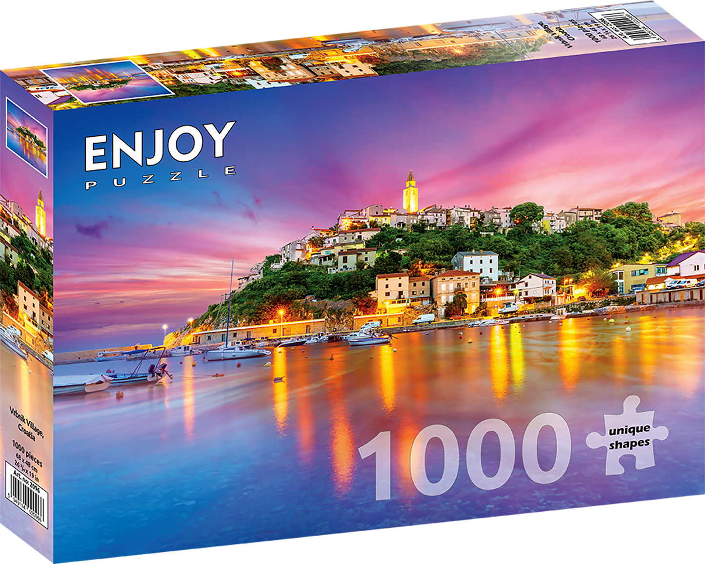 1000 Pieces Jigsaw Puzzle - Vrbnik Village, Croatia (2096)
