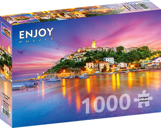 1000 Pieces Jigsaw Puzzle - Vrbnik Village, Croatia (2096)