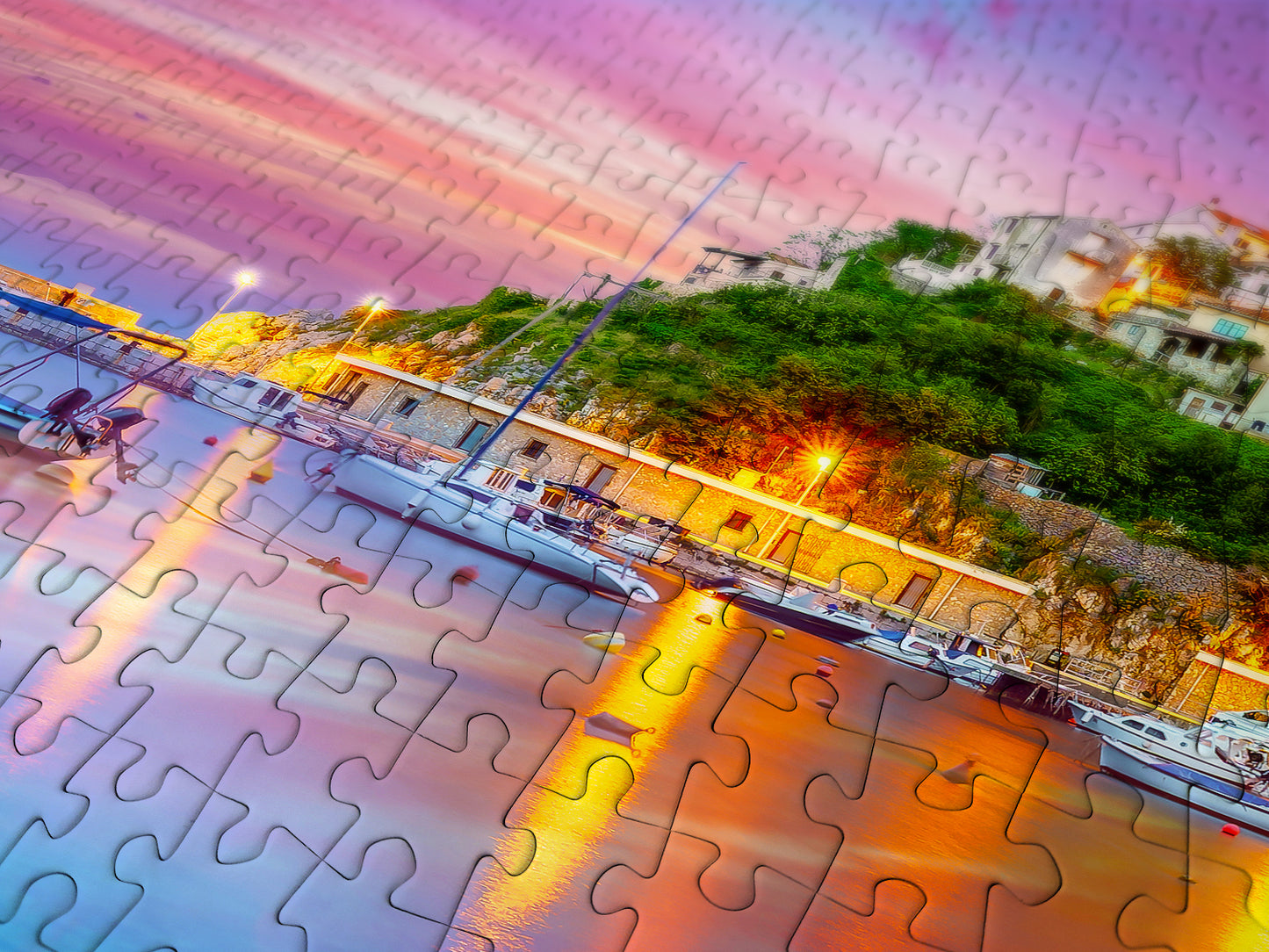 1000 Pieces Jigsaw Puzzle - Vrbnik Village, Croatia (2096)