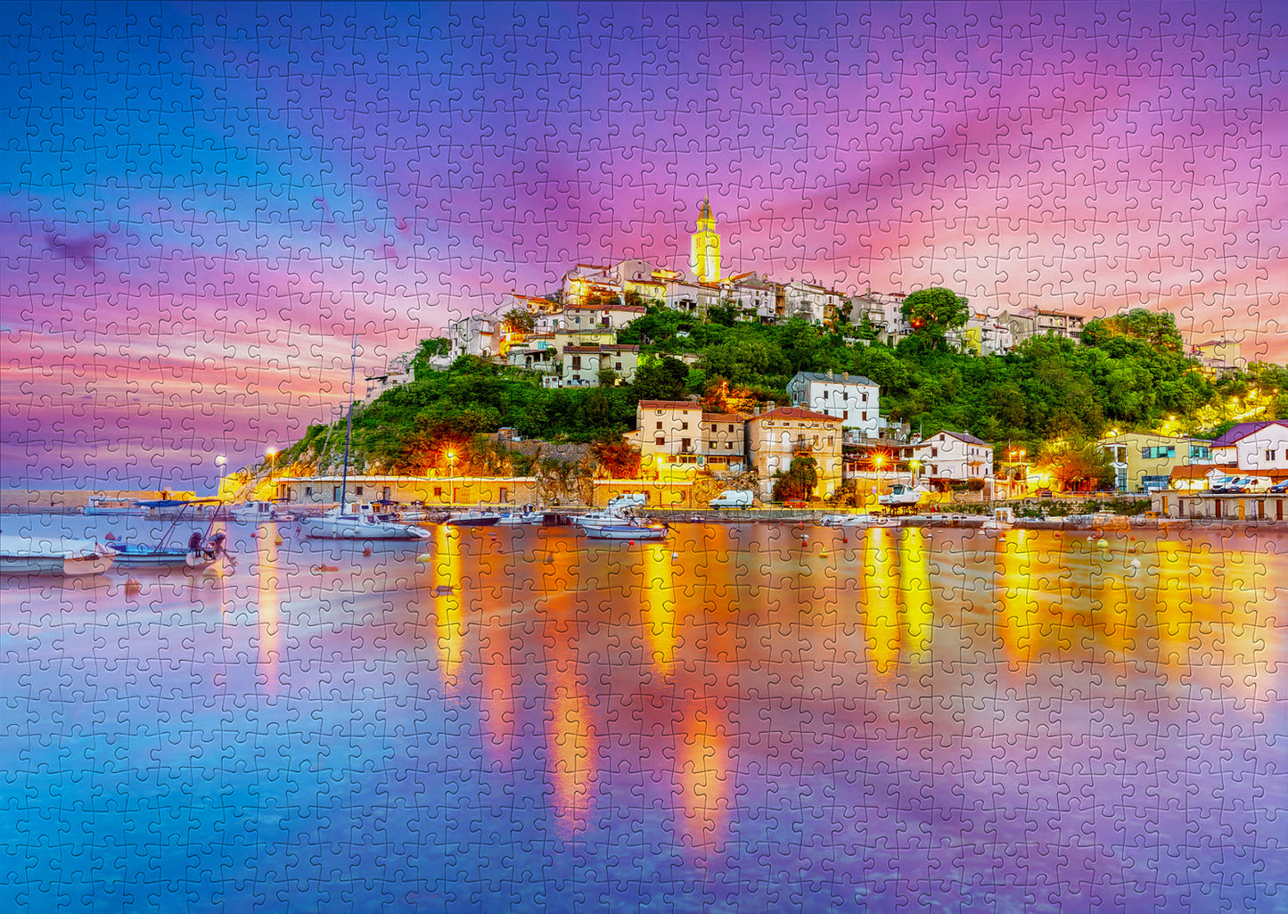 1000 Pieces Jigsaw Puzzle - Vrbnik Village, Croatia (2096)