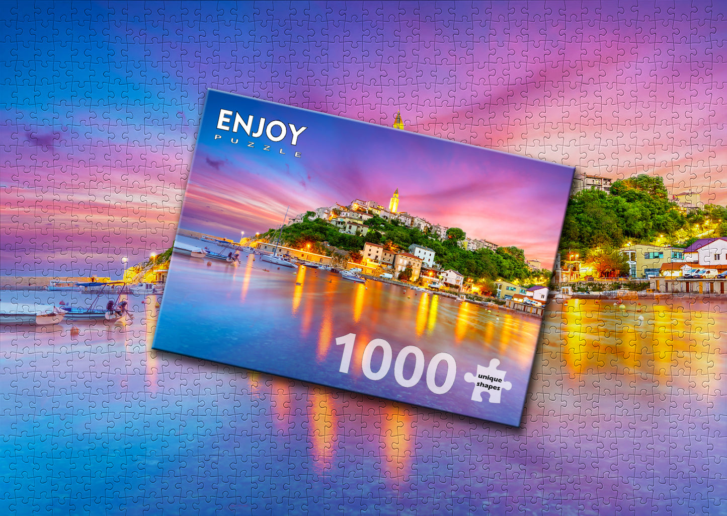 1000 Pieces Jigsaw Puzzle - Vrbnik Village, Croatia (2096)