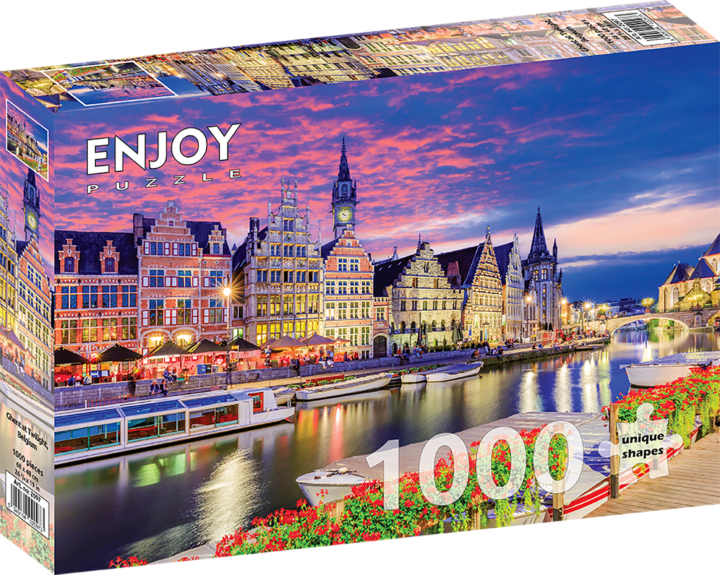 1000 Pieces Jigsaw Puzzle - Ghent at Twilight, Belgium (2097)