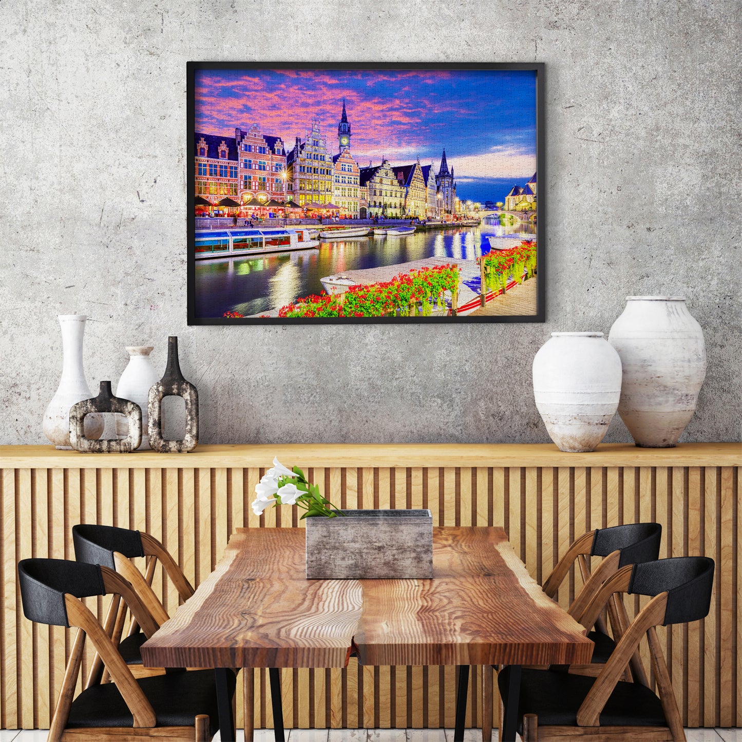1000 Pieces Jigsaw Puzzle - Ghent at Twilight, Belgium (2097)