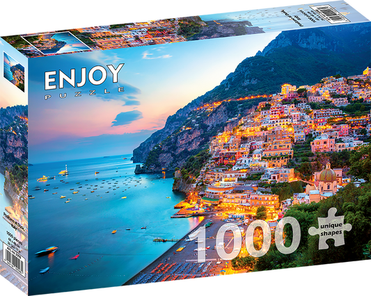 1000 Pieces Jigsaw Puzzle - Positano at Dusk, Italy (2098)