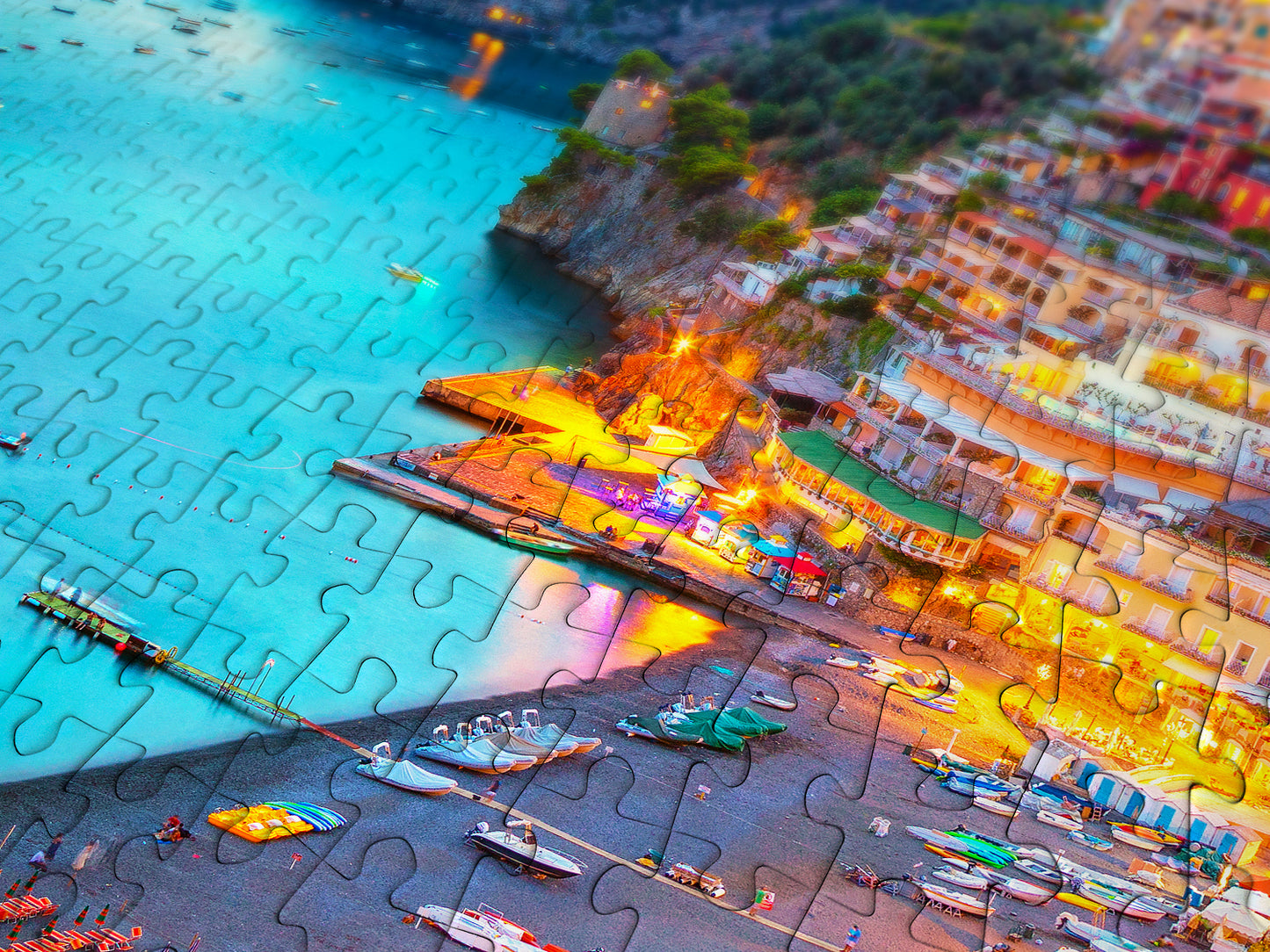 1000 Pieces Jigsaw Puzzle - Positano at Dusk, Italy (2098)