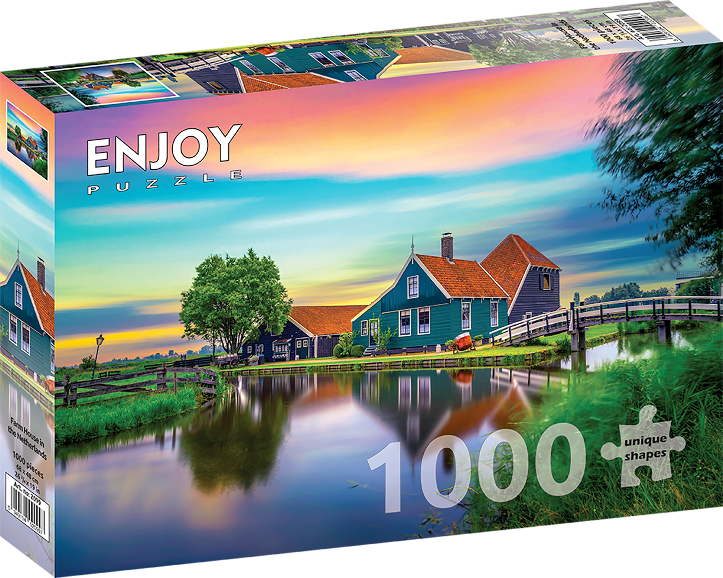 1000 Pieces Jigsaw Puzzle - Farm House in the Netherlands (2099)