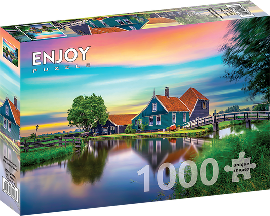 1000 Pieces Jigsaw Puzzle - Farm House in the Netherlands (2099)