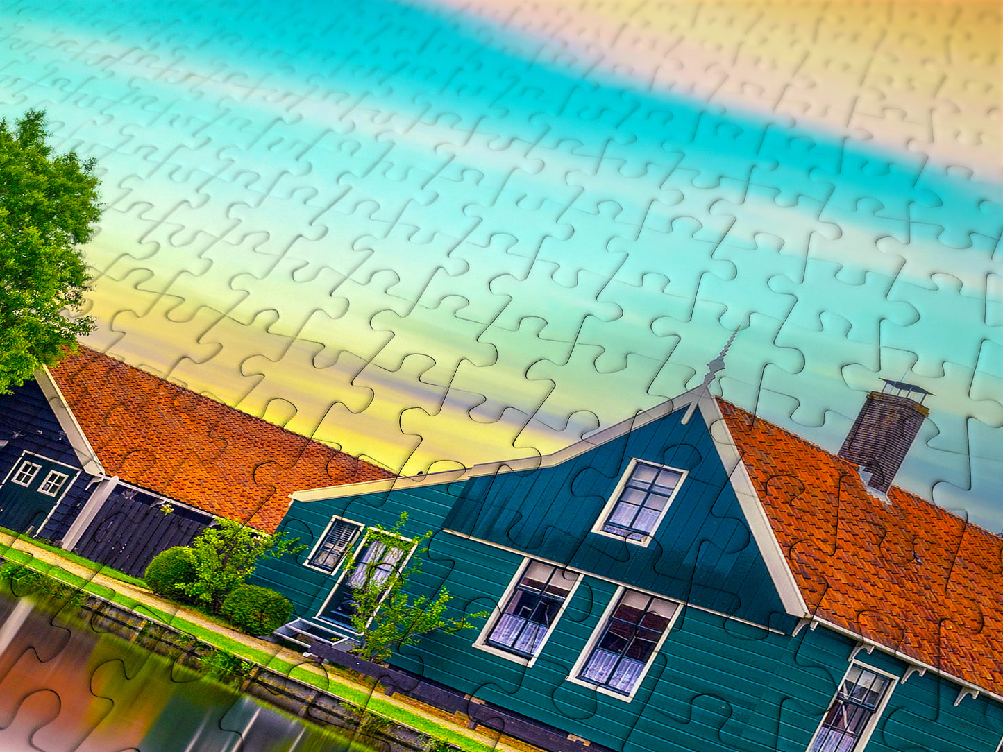1000 Pieces Jigsaw Puzzle - Farm House in the Netherlands (2099)