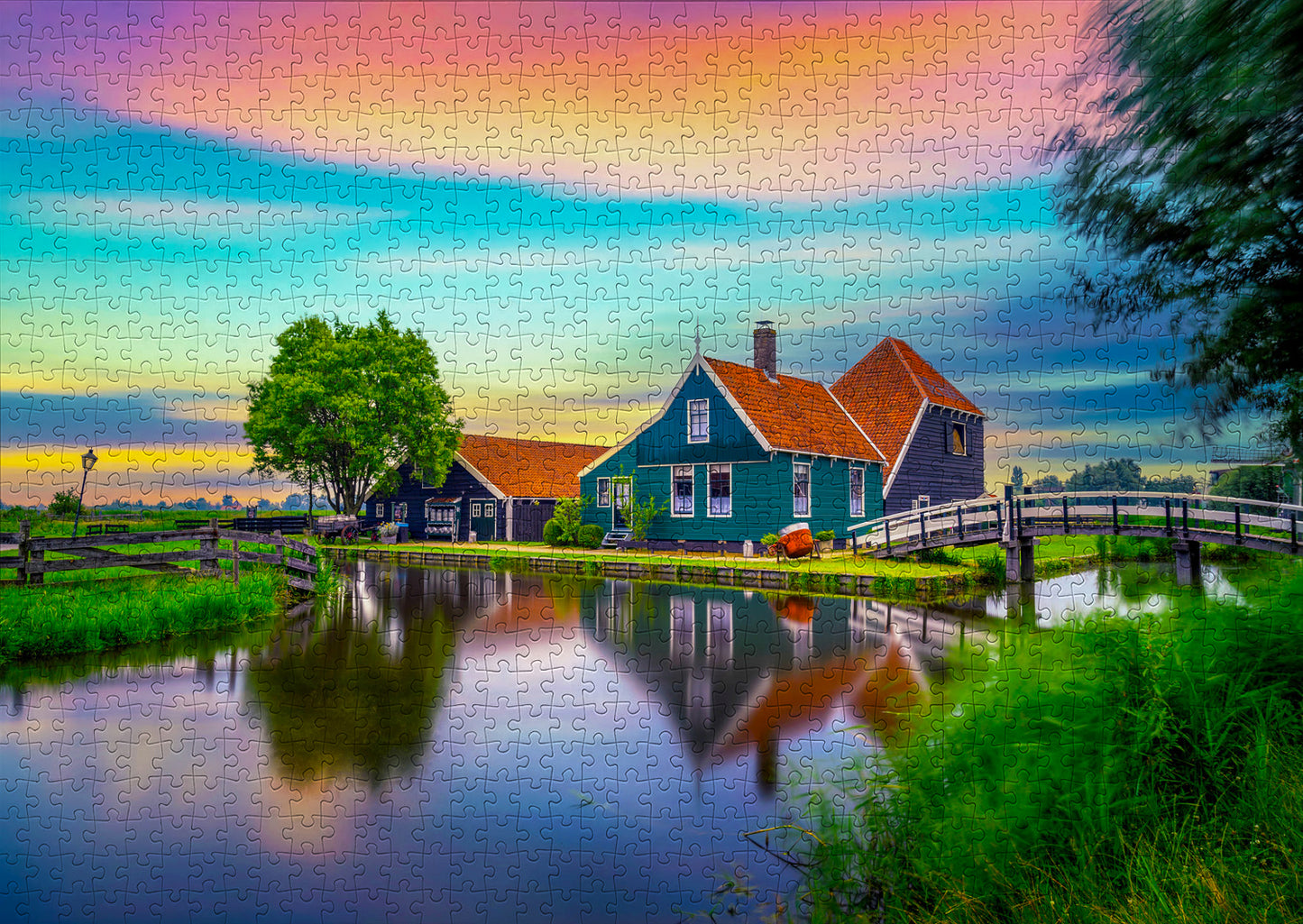 1000 Pieces Jigsaw Puzzle - Farm House in the Netherlands (2099)