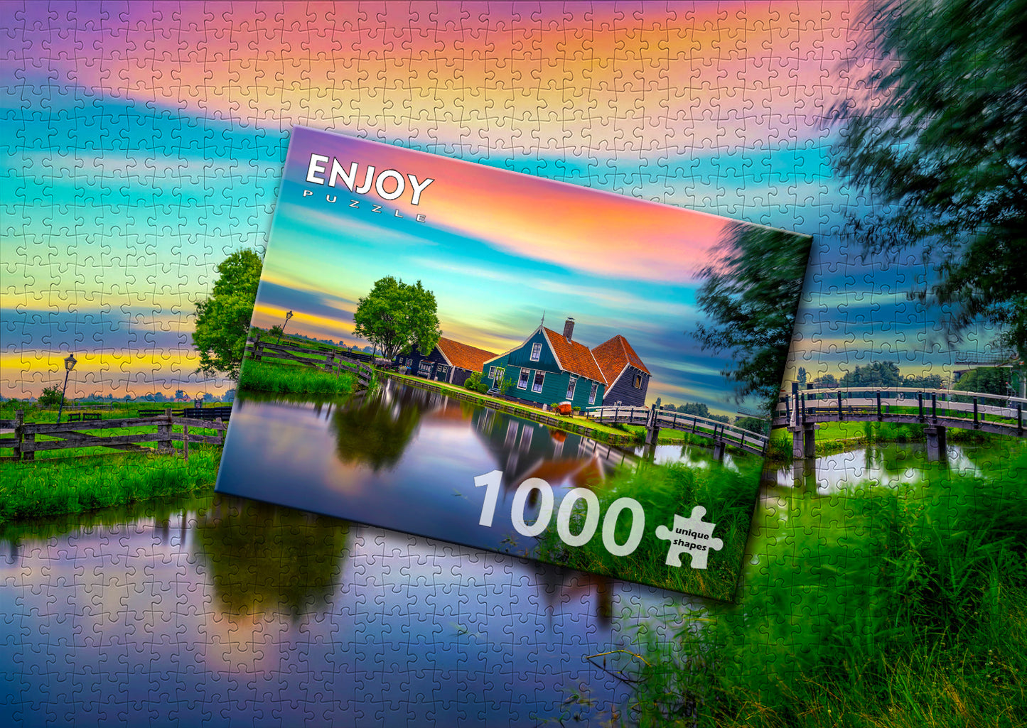 1000 Pieces Jigsaw Puzzle - Farm House in the Netherlands (2099)