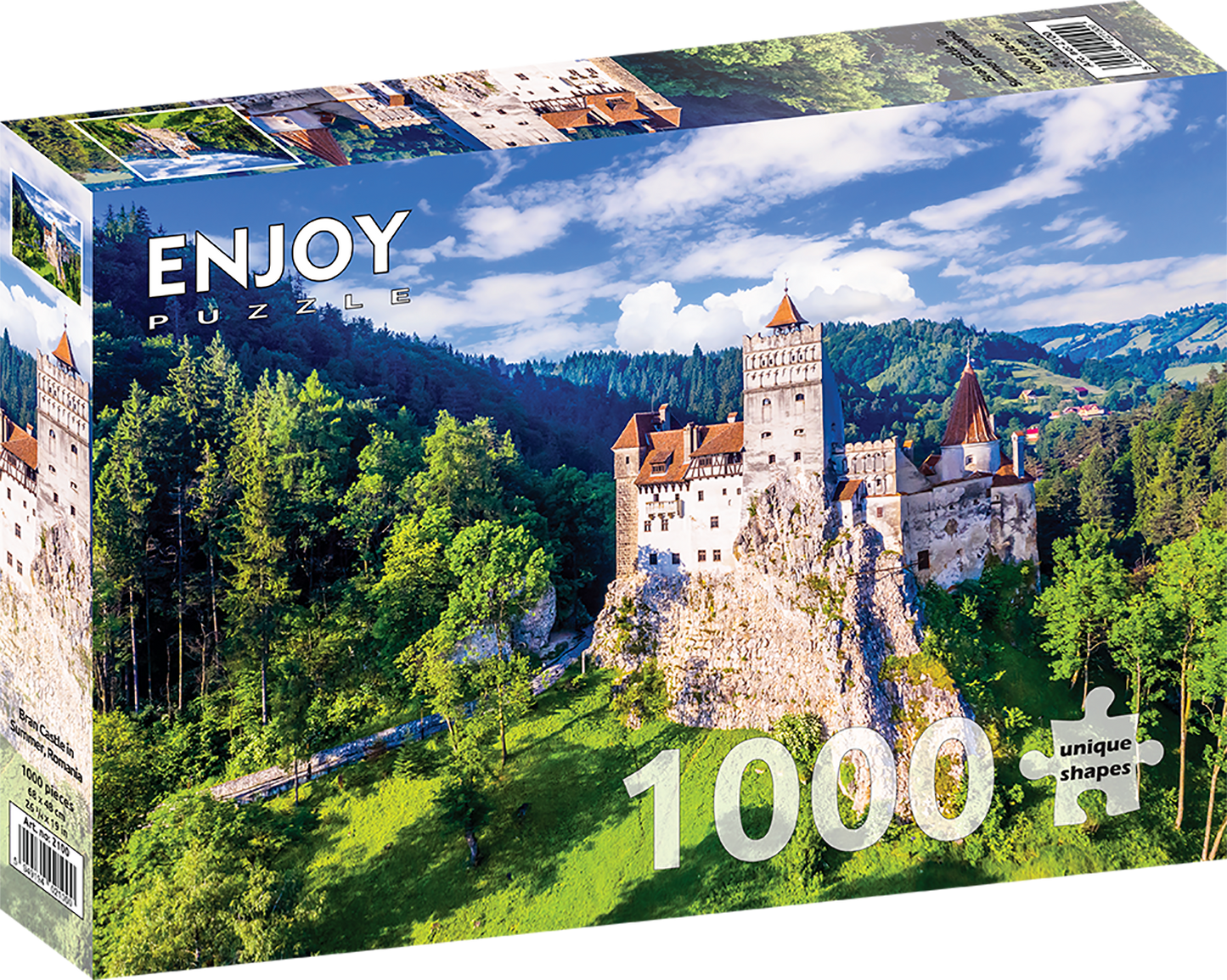 1000 Pieces Jigsaw Puzzle - Bran Castle in Summer, Romania (2100)