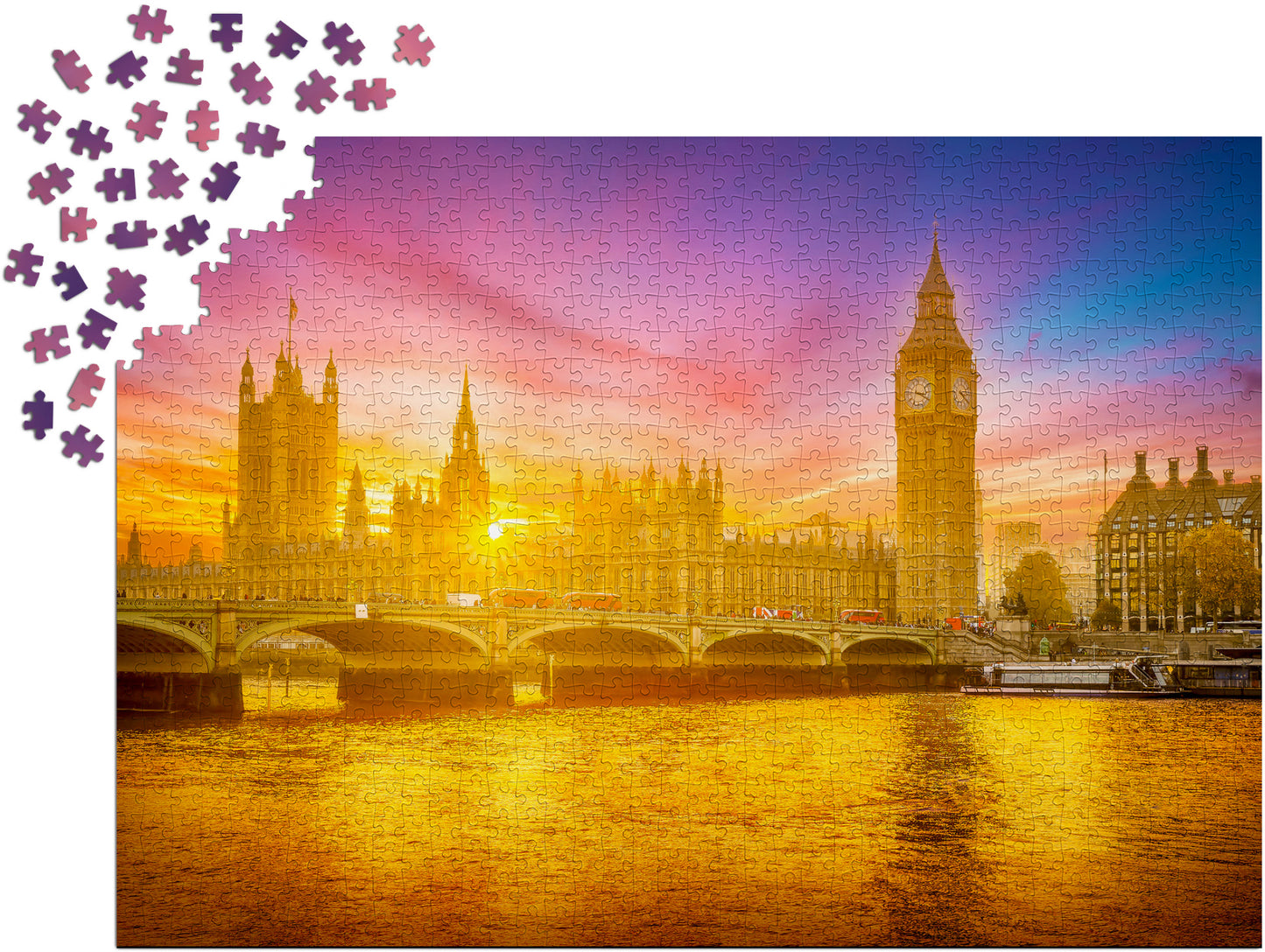 1000 Pieces Jigsaw Puzzle - London on Fire (2101)