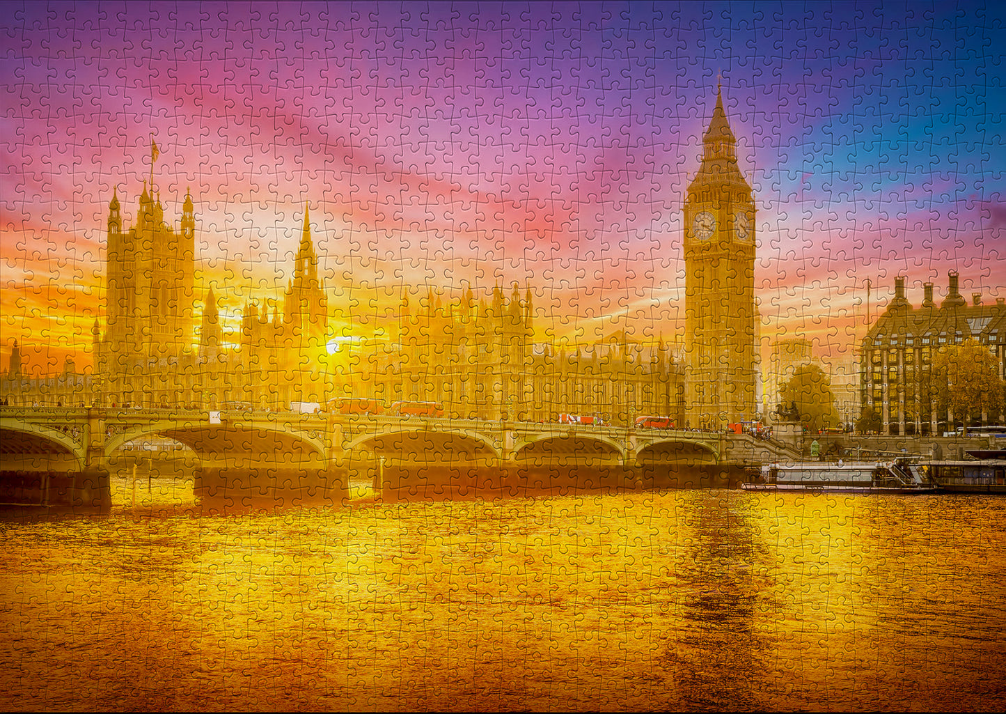 1000 Pieces Jigsaw Puzzle - London on Fire (2101)