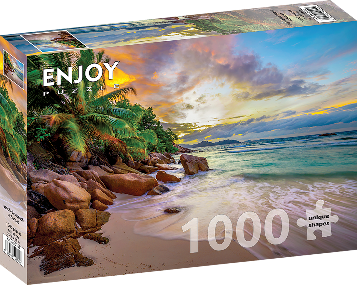 1000 Pieces Jigsaw Puzzle - Seychelles Beach at Sunset (2102)