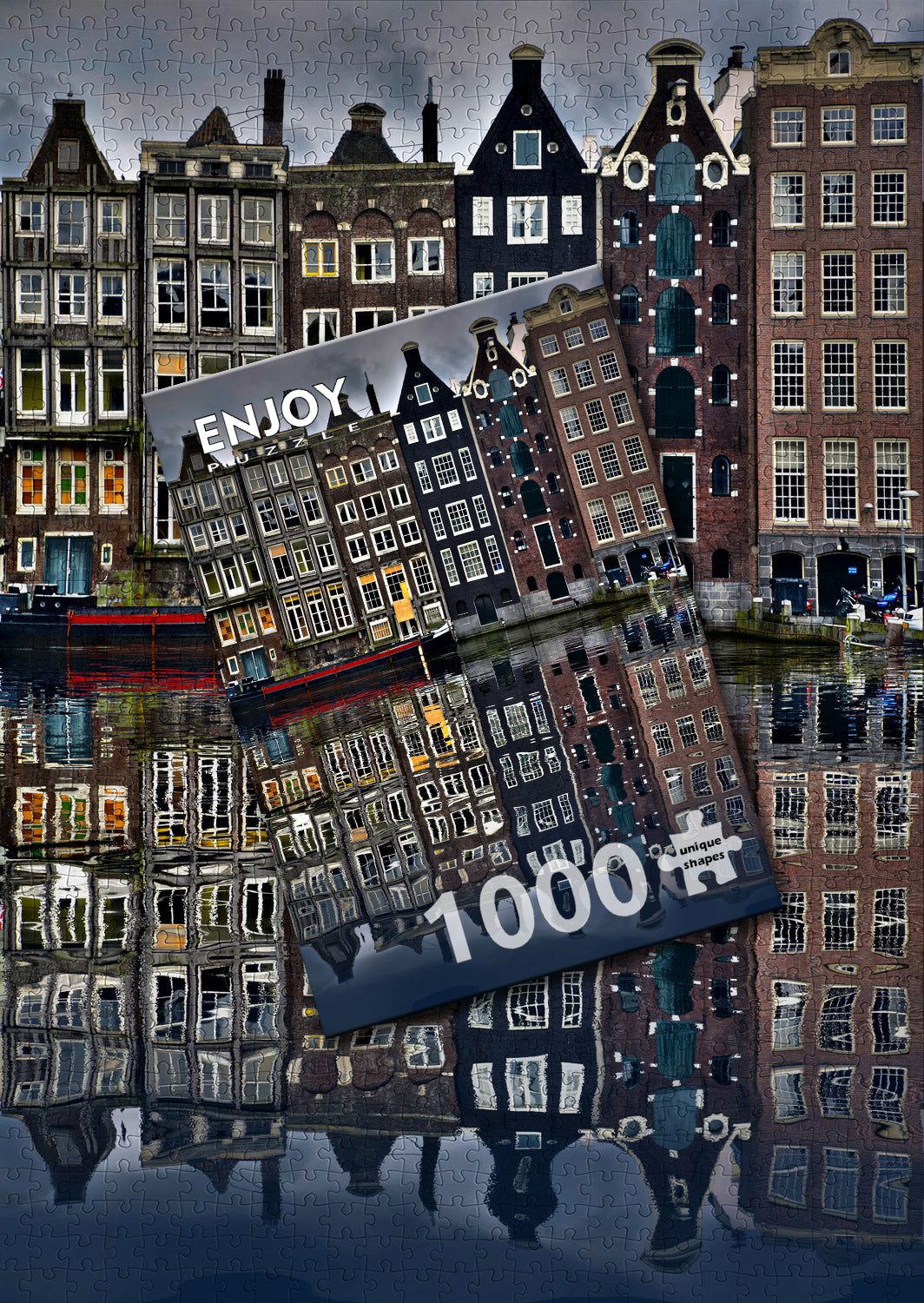 1000 Pieces Jigsaw Puzzle - Amsterdam Houses (2114)