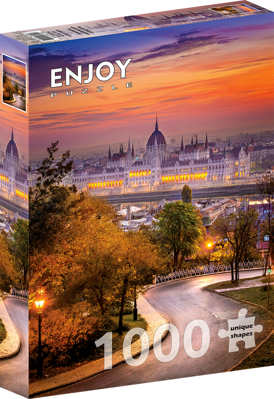 1000 Pieces Jigsaw Puzzle - Buda District with Hungarian Parliament (2115)