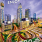 1000 Pieces Jigsaw Puzzle - Nishi-Shinjuku District, Tokyo (2116)