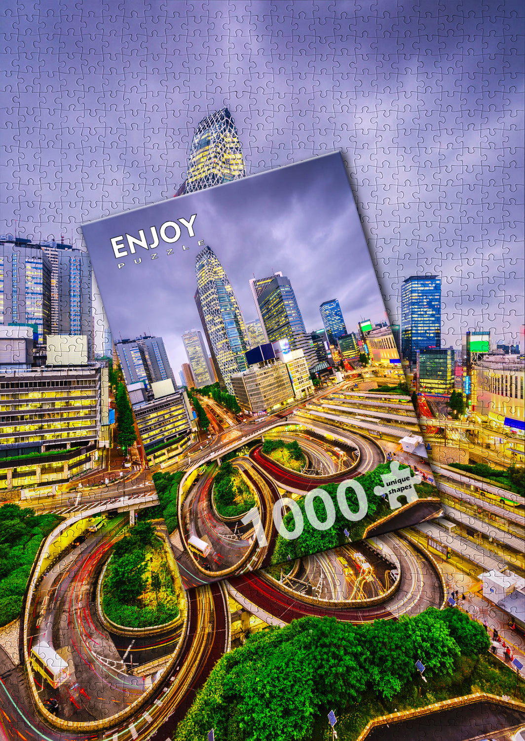 1000 Pieces Jigsaw Puzzle - Nishi-Shinjuku District, Tokyo (2116)