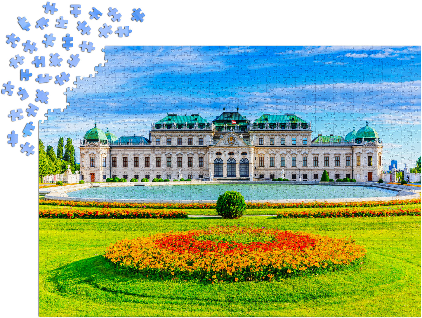 1000 Pieces Jigsaw Puzzle - Belvedere Palace, Vienna (2117)