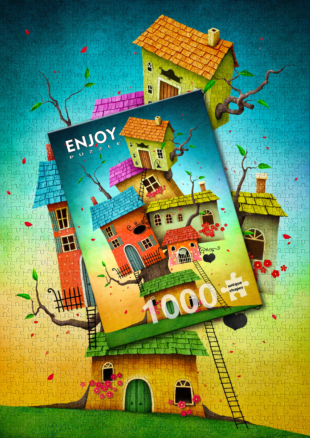1000 Pieces Jigsaw Puzzle - Fairy Tale Houses (2119)